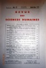 Revue des sciences humaines N° 137. Publication trimestrielle. Articles sur d'Etlan - Corbinelli - Robert Chasles - Rousseau - Linguet et Duclos - ...