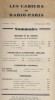 Les Cahiers de Radio-Paris 1931-9 : Paul Gaulot sur Molière - René Lalou - Paul Reboux - Cornelissen ... Conférences données dans l'auditorium de la ...