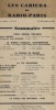 Les Cahiers de Radio-Paris 1933-12 : Le roman français contemporain, la France au Maroc … Conférences données dans l'auditorium de la Compagnie ...