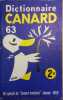 Dictionnaire Canard 63. Numéro spécial du Canard enchaîné.. DICTIONNAIRE CANARD 63 