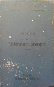 Leçons de littérature grecque.