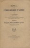 Manuel des études grecques et latines. Fascicule 1 seul : Géographie, histoire, institutions grecques.. LAURAND L. 