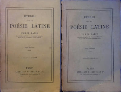 Etudes sur la poésie latine. En 2 volumes.