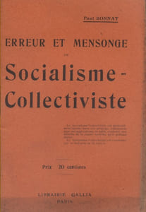 Erreur et mensonge du socialisme-collectiviste.