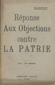 Réponse aux objections contre la patrie.