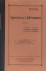 Aperçu de littérature. Littératures françaises, anciennes et étrangères.. SCORDIA B. 