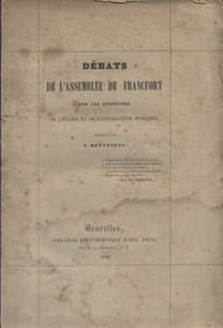 Débats de l'assemblée de Francfort sur les questions de l'Eglise et de l'instruction publique.