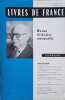 Livres de France - Revue litt&eacute;raire mensuelle. 14e Ann&eacute;e, N&deg; 1. Articles sur Jean Rostand.. LIVRES DE FRANCE 14e Ann&eacute;e, 