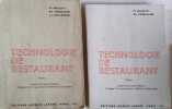 Technologie de restaurant, Tomes 1 et 2. Lyc&eacute;es Techniques H&ocirc;teliers, Coll&egrave;ges Techniques - Section H&ocirc;tellerie, Collectivit&eacute;s.. MAZETTI - FRANCILLON - ...