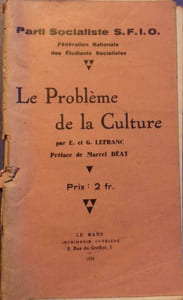 Le problème de la culture.