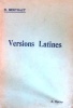 Versions latines.. BERTHAUT H. 