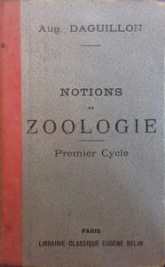 Notions de zoologie. A l'usage de l'enseignement secondaire. Premier cycle.