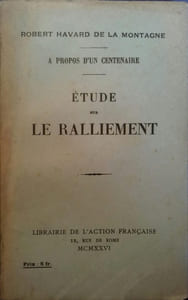 Etude sur le Ralliement. A propos d'un centenaire.