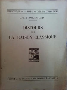 Discours sur la raison classique.