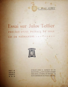 Essai sur Jules Tellier.
