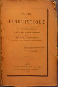 Cours de linguistique. Fait moyennant l'analyse glossologique des mots de la fable de La Fontaine Le rat de ville et le rat des champs.