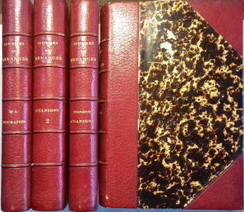 Chansons de Béranger. Oeuvres anciennes (2 volumes). Dernières chansons. (1 volume). Ma biographie (1 volume).