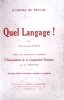 Quel langage ! L'enseignement de la composition française.. MUNCH Paul-Georg 
