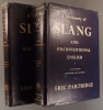 A dictionary of slang and unconventional english. In two volumes : 1- The dictionary. 2- The supplement.. PARTRIDGE Eric 