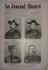 Le Journal illustré. Gravure à la Une : Grandes manoeuvres dans l'Est - 4 portraits de généraux. Gravure intérieure double page : Portraits de 10 ...