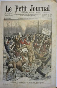 Le Petit journal - Supplément illustré N° 897 : La glace se rompt au Bois de Boulogne.(Gravure en première page).