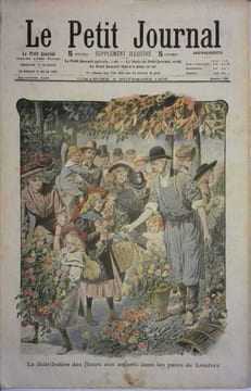 Le Petit journal - Supplément illustré N° 938 : Distribution de fleurs dans les parcs de Londres.(Gravure en première page). Gravure en dernière page: ...