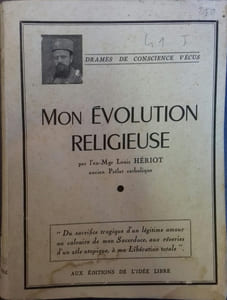 Mon évolution religieuse.