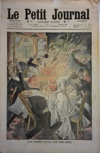 Le Petit journal - Supplément illustré N° 988 : Une bombe jetée sur une noce. (Gravure en première page). Gravure en dernière page: Un canon allemand contre les dirigeables.