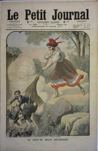 Le Petit journal - Supplément illustré N° 1010 : Le coup de balai nécessaire. (Gravure en première page). Gravure en dernière page: Deux fiancés se battent en duel.