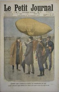 Le Petit journal - Supplément illustré N° 1044 : Comment sont accueillis en France les conquérants de l'air. (Gravure en première page). Gravure en dernière page: Une bonne, victime de son dévouement.