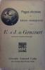 Pages choisies des auteurs contemporains. E. et J. de Goncourt.. GONCOURT Edmond et Jules 