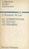Le commentaire de textes littéraires.. THORAVAL Jean - LEO Maurice 