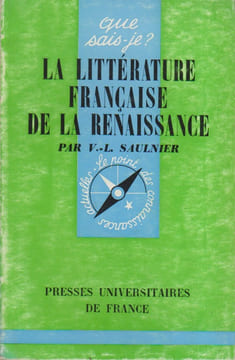 La littérature française de la Renaissance.. SAULNIER Verdun L.