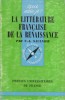 La littérature française de la Renaissance.. SAULNIER Verdun L. 