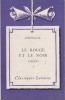 Le rouge et le noir. (Extraits). Tome 1 seul. Notice biographique, notice historique et littéraire, notes explicatives, jugements, questionnaire et ...