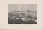 La chaîne des Pyrénées, vue de la terrasse du château de Pau. Gravure extraite de la Nouvelle géographie universelle d'Elisée Reclus.. PAU Dessin de ...