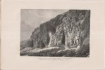 Grotte des Baoussé-Rossé (rochers rouges) - à l'est de Menton. Gravure extraite de la Nouvelle géographie universelle d'Elisée Reclus.. MENTON D'après ...