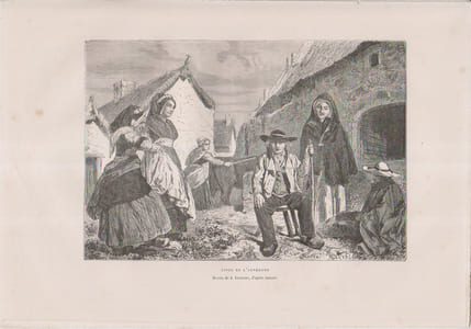 Types de l'Auvergne. Gravure extraite de la Nouvelle géographie universelle d'Elisée Reclus.