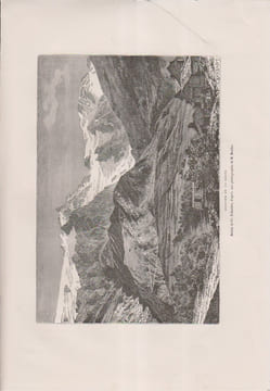 Glacier de la Grave. Gravure extraite de la Nouvelle géographie universelle d'Elisée Reclus.. ALPES Dessin de F. Schrader d'après une photographie de ...
