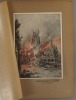 Bombardement d'Arras. Gravure colorisée extraite de l'histoire illustrée de la guerre du droit, d'Emile Hinzelin.. FRAIPONT 
