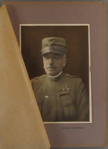 Général Cadorna. Gravure extraite de l'histoire illustrée de la guerre du droit, d'Emile Hinzelin.
