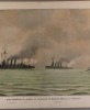 Raid maritime et aérien sur Cuxhaven (25 décembre 1914). Gravure colorisée extraite de l'histoire illustrée de la guerre du droit, d'Emile Hinzelin.. ...