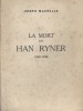 La mort de Han Ryner. (1861-1938).. MAURELLE Joseph 