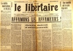 Le libertaire. Organe hebdomadaire de la fédération anarchiste. N° 96. Affamons les affameurs !. LE LIBERTAIRE 