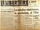 Le libertaire. Organe de la fédération anarchiste. N° 183. Action directe. Les maladies vénériennes, la prostitution et l'Etat .... LE LIBERTAIRE 