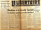 Le libertaire. Organe de la fédération anarchiste. N° 233. Elections à la Sécurité Sociale. L'essor de la dictature stalinienne .... LE LIBERTAIRE 