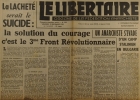 Le libertaire. Organe de la fédération anarchiste. N° 247. Les anarchistes au pays de Tito (6). Eglise catholique ou église orthodoxe. Le 3 e front.. ...