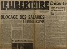 Le libertaire. Organe de la fédération anarchiste. N° 254. Blocage des salaires. Détente ou veillée d'armes. Culture et politique en Afrique noire ...