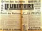 Le libertaire. Organe de la fédération anarchiste. N° 272. Queuille patron des radicaux voleurs ... Les jésuites du M.R.P. La foire électorale .... LE ...