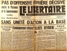 Le libertaire. Organe de la fédération anarchiste. N° 283. Pas d'offensive ouvrière décisive sans unité d'action à la base. L'Univers diplomatique et ...